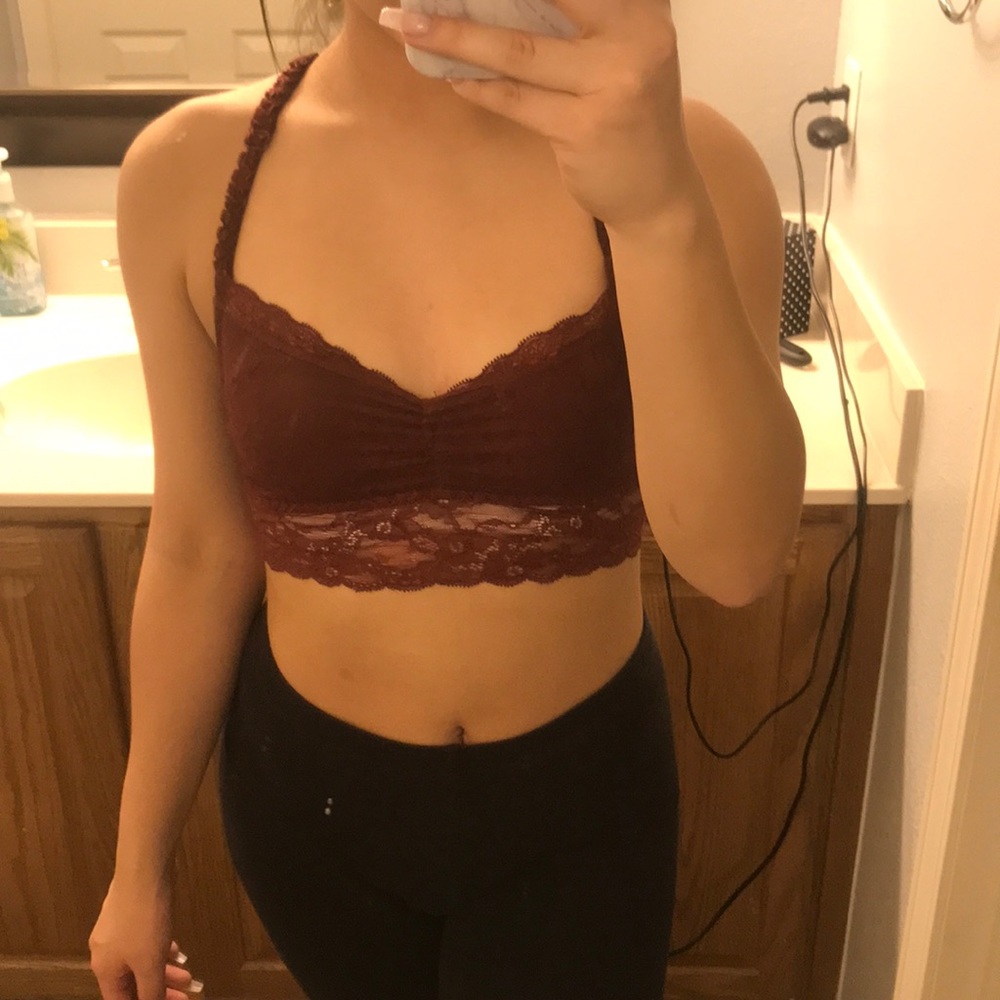 Maroon bralette
